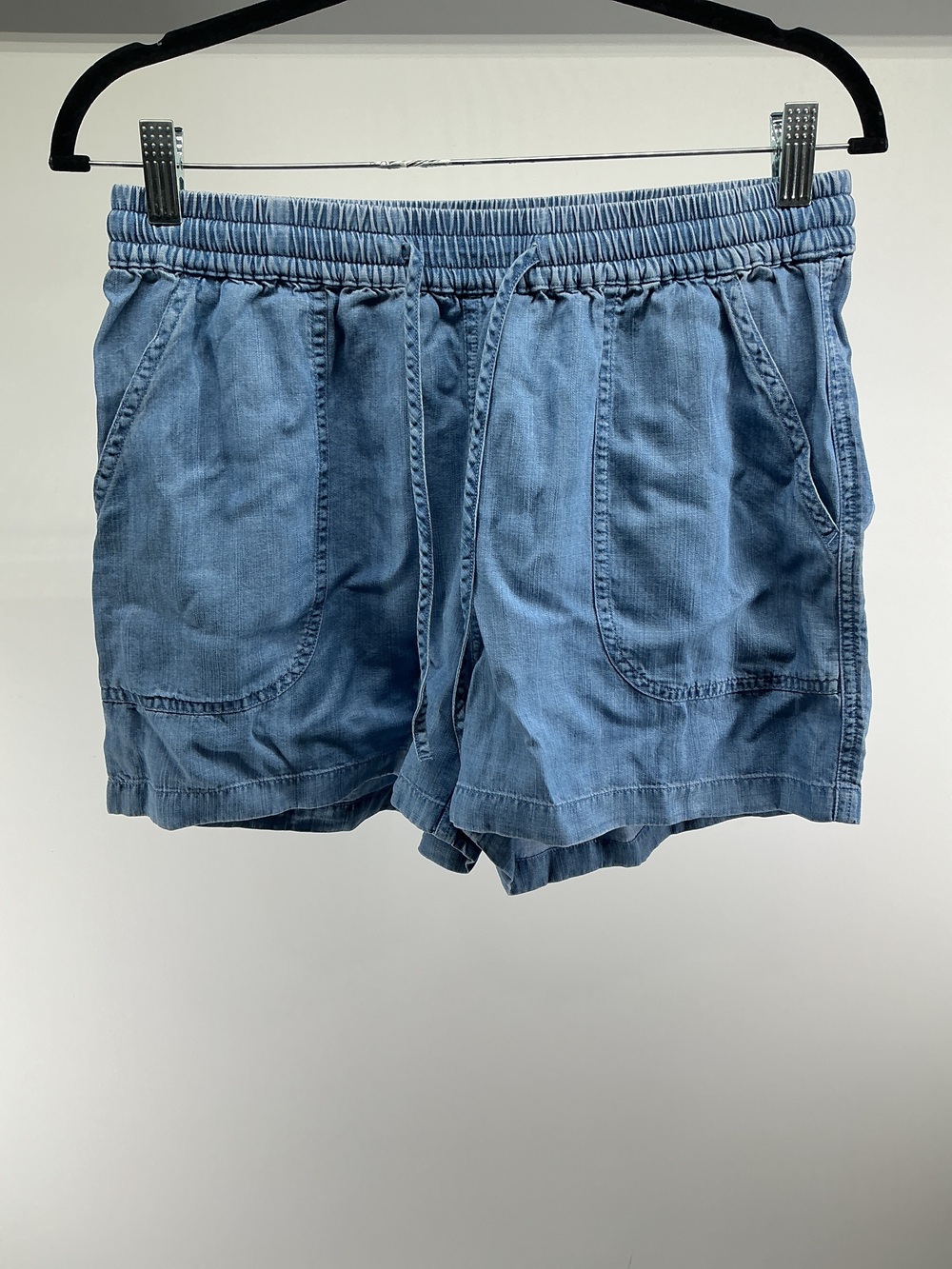 Pull-On Tencel Chambray Shorts